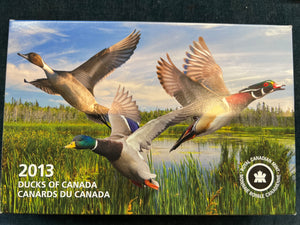 2013 Canada Fine Silver $10 Ten Dollars-Ducks of Canada-3-Coin Set