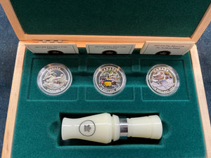 2013 Canada Fine Silver $10 Ten Dollars-Ducks of Canada-3-Coin Set