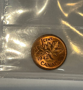 Canada One Cent 1942 MS-64 ICCS