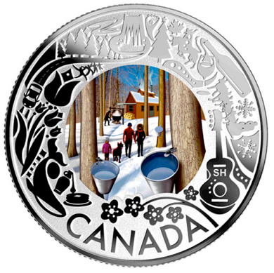 2019 Canada 3$ Fine Silver Coin - Celebrating Fun and Festivities-Maple Syrup Tasting