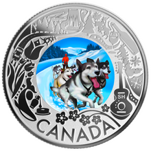 2019 Canada 3$ Fine Silver Coin - Celebrating Fun and Festivities-Dogsledding