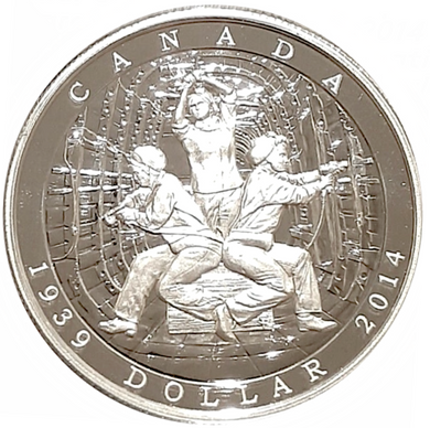 2014 Canada Limited Edition Proof Dollar--75th Anniversary of the Declaration of the Second World War
