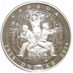 2014 Canada Limited Edition Proof Dollar--75th Anniversary of the Declaration of the Second World War