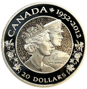 2012 20 Dollars Fine Silver Coin-The Queen's Diamond Jubilee