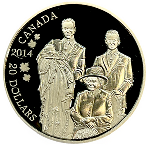 2014 20 Dollars Fine Silver Coin-Royal Generations