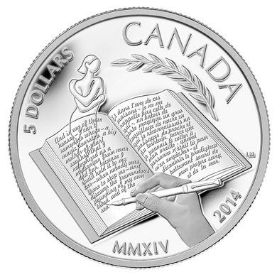2014 Canada Fine Silver Five Dollars-Alice Munro