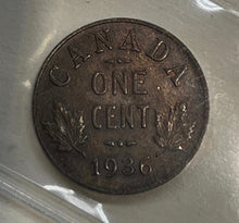 Canada One Cent 1936 MS-60 ICCS
