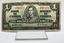 1937 Bank of canada BC-21c One Dollars VG-8 Gordon Towers, Serial-LL 4068372