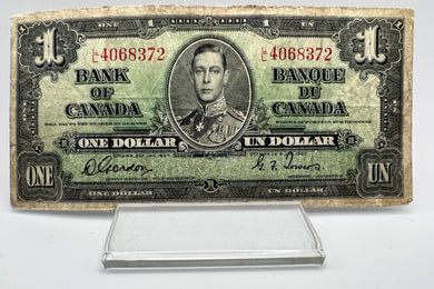 1937 Bank of canada BC-21c One Dollars VG-8 Gordon Towers, Serial-LL 4068372