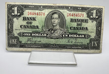 1937 Bank of canada BC-21c One Dollars Fine-12 Coyne Towers, Serial-RM 6484571