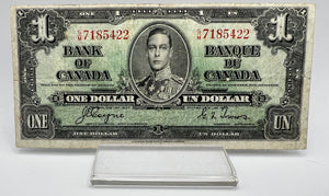 1937 Bank of canada BC-21d One Dollars f-12 Coyne Towers, Serial-SM 7185422