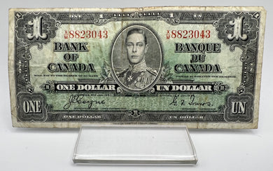 1937 Bank of canada BC-21d One Dollars f-12 Coyne Towers, Serial-XM 8823043