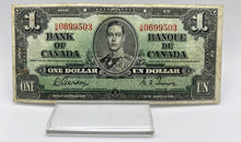 1937 Bank of canada BC-21c One Dollars f-12 Gordon Towers, Serial-GM 0699503