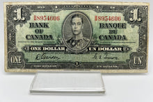 1937 Bank of canada BC-21c One Dollars f-12 Gordon Towers, Serial-BM 8954606