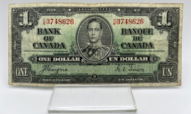 1937 Bank of canada BC-21d One Dollars f-12 Coyne Towers, Serial-OM 3748626