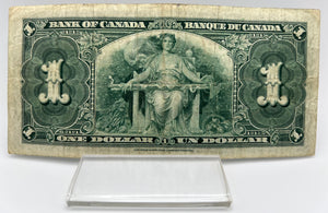 1937 Bank of canada BC-21d One Dollars f-12 Coyne Towers, Serial-OM 3748626