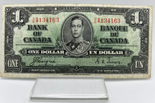 1937 Bank of canada BC-21d One Dollars f-12 Coyne Towers, Serial-ON 4134163