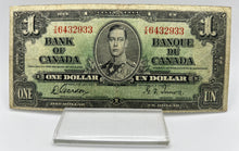 1937 Bank of canada BC-21c One Dollars f-12 Gordon Towers, Serial-YA 6432933