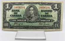 1937 Bank of canada BC-21d One Dollars f-12 Coyne Towers, Serial-KN 4036234