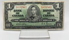 1937 Bank of canada BC-21b One Dollars f-12 Gordon Towers, Serial-KA 8137862