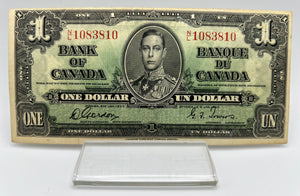 1937 Bank of canada BC-21c One Dollars VF-20 Gordon Towers, Serial-NL 1083810