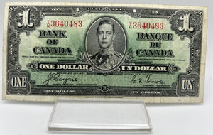 1937 Bank of canada BC-21d One Dollars VF-30 Coyne Towers, Serial-TN 3640483