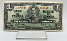 1937 Bank of canada BC-21c One Dollars VF-20 Gordon Towers, Serial-AM 8929739