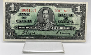 1937 Bank of canada BC-21d One Dollars VF-20 Coyne Towers, Serial-RN 0011699