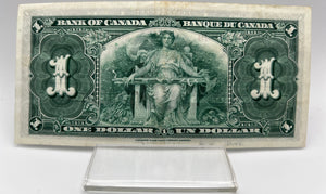 1937 Bank of canada BC-21d One Dollars VF-20 Coyne Towers, Serial-RN 0011699