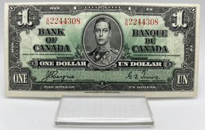 1937 Bank of canada BC-21d One Dollars VF-30 Coyne Towers, Serial-SN 2244308