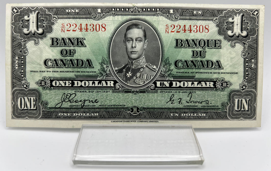 1937 Bank of canada BC-21d One Dollars VF-30 Coyne Towers, Serial-SN 2244308