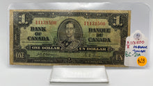 1937 Bank of canada BC-21a One Dollars VG-20 Osborne Towers, Serial-AA 1131500