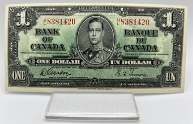 1937 Bank of canada BC-21c One Dollars EF-40 Gordon Towers, Serial-UL 8381420