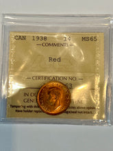 Canada One Cent 1938 MS-65 ICCS