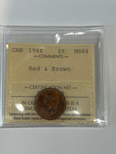 Canada One Cent 1944 MS-64 ICCS