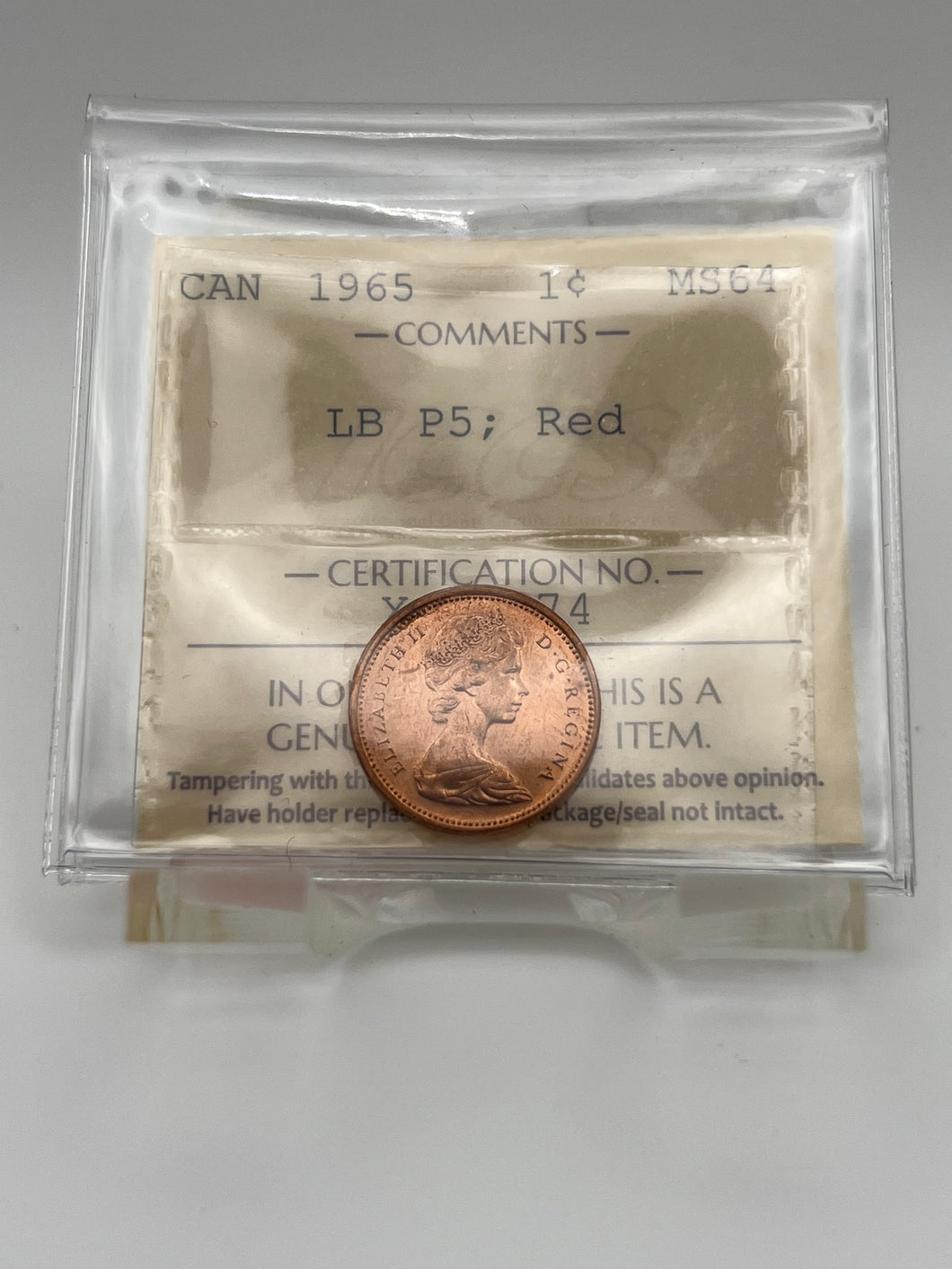 Canada One Cent 1964 MS-64 ICCS-LB P5