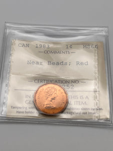 Canada One Cent 1983 MS-66 ICCS-Near Beads