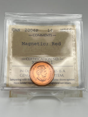 Canada One Cent 2006 MS-66 ICCS-Magnetic