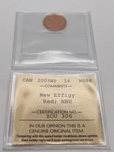 Canada One Cent 2003WP MS-66 ICCS-New Effigy-NBU