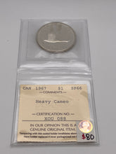 Canada Silver One Dollar 1967 SP-66 ICCS-Heavy Cameo