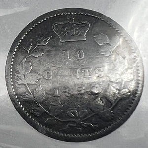 CANADA SILVER TEN CENT 1874  Good-6