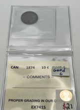 CANADA SILVER TEN CENT 1874  Good-6