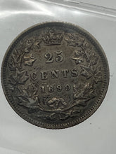 CANADA SILVER TWENTY-FIVE CENTS 1899 ICCS EF-40