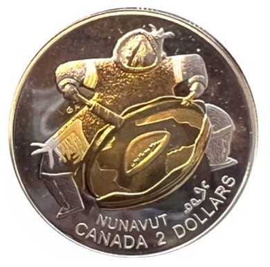 1999 Canada Sterling Twoonie, Proof Two Dollars Coin, Nunavut