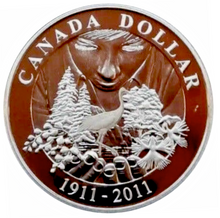 2011 Canada Silver Proof Dollar-100th Anniversary of Park Canada