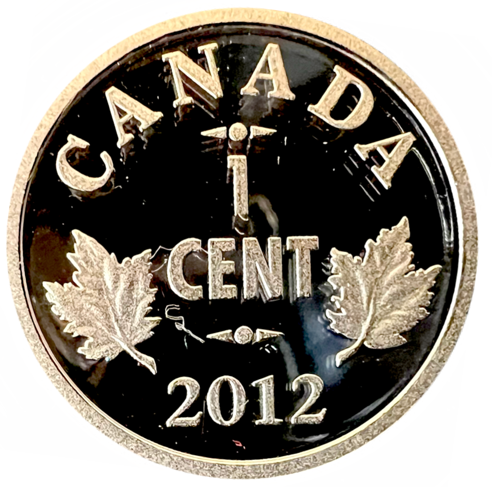 2012 Canada Farewell to Penny One 1 Cent Pure .9999 Silver