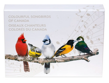 2015 $10 Ten Dollars-Fine Silver 5 Coins Set- Colourful Songbirds of Canada