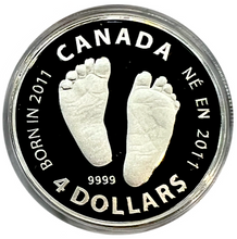 2011 Canada Fine Silver Proof $4 Welcome to the World, Four Dollars