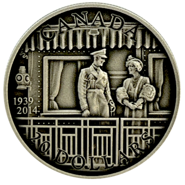 2014 20 Dollars Fine Silver Coin-75th Anniversary of the First Royal Visit