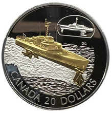 2003 Canada 20 Dollars Transportation on Land, Sterling - HMCS Bras d'Or